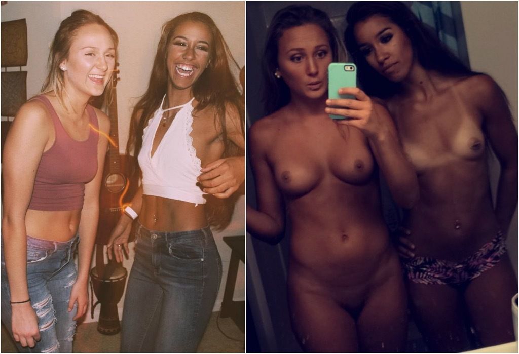 College girl caught nude together