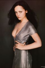 Christina Ricci in an open front dress