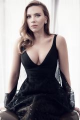 Scarlett Johansson in a black dress