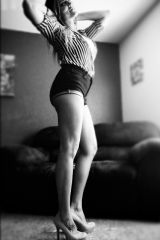 B/W legs for miles