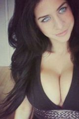 Blue eyes and black hair is a good combination