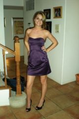 Cute in purple dress