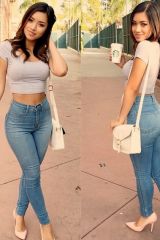 Amazing Asian in jeans