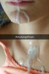 "Studying for finals" (x/post r/cumselfies)