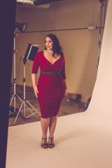 Red dressed photoshoot