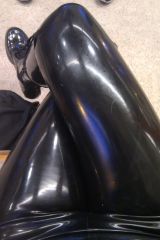 Shiny boots to match