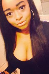 Ebony cleavage selfie