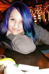 Friend just dyed her hair teal/purple!