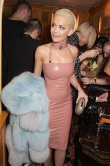 Rita Ora in Pink Latex