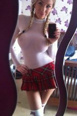 Schoolgirl outfit [via /r/StretchingIt]