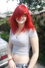 Bright red hair