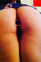 Buttplug in full view, but she somehow leaves a lo...