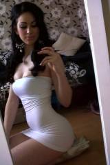 White dress in the mirror