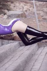 Incredibly long, perfectly shiny legs (model: Psylocke)