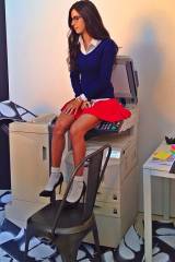 Jen Selter making good use of a photocopier.