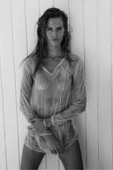 Izabel Goulart in a wet shirt