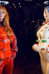 Asuka and Rei cosplay by Tis and Frosel