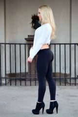 Anna Nystrom in heels