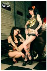 Jessica and Rachel for Roger Miret's clothing line Dirty Devil