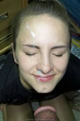 Amateur girl took a shot to the face