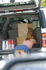 Loading those groceries into the vehicle