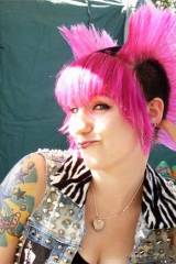 Punk girl with strange hair
