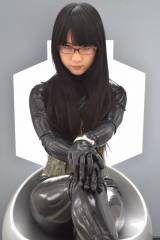 Rubber asian with sexy glasses (eri kitami)