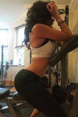Courtnie Quinlan at the gym