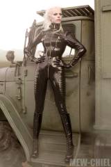Lara Aimee, military style catsuit