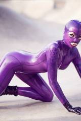 Psylocke, looking spectacular in transparent purpl...