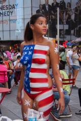 Celebrating Independence Day with Body Paint