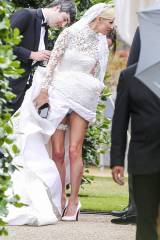 Nicky Hilton wedding dress accidental upskirt.