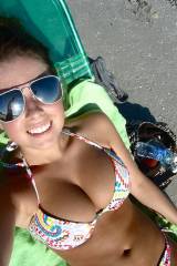 Bikini top selfie