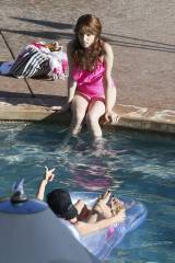 Anna Kendrick by the pool