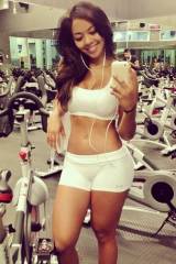 Liane Valenzuela at the gym