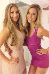Two blondes in pink