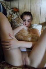 Hairy pussy and hairless pussy