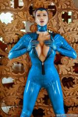 Bianca ~ Blue rubber suit