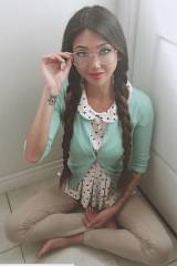 Michelle Nhu - Braids and Glasses [x-post /r/sexyh...