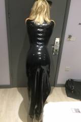 My latex dress from behind (OC)