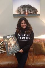 Kelly Hall with the Help for Heroes, Hot Shots calendar