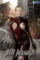 Kaley Cuoco as the newest Avenger Red Mamba