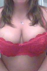 Wife's sexy red bra