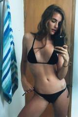 Brunette bikini selfie