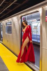 Stepping off the subway