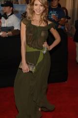 Jessica Alba in a See-Thru Dress
