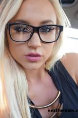 Glasses and blonde...