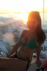 Sunset on a boat