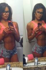 Mirror selfie: tiny waist, glasses and so hot