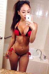 Hot bikini girl selfie